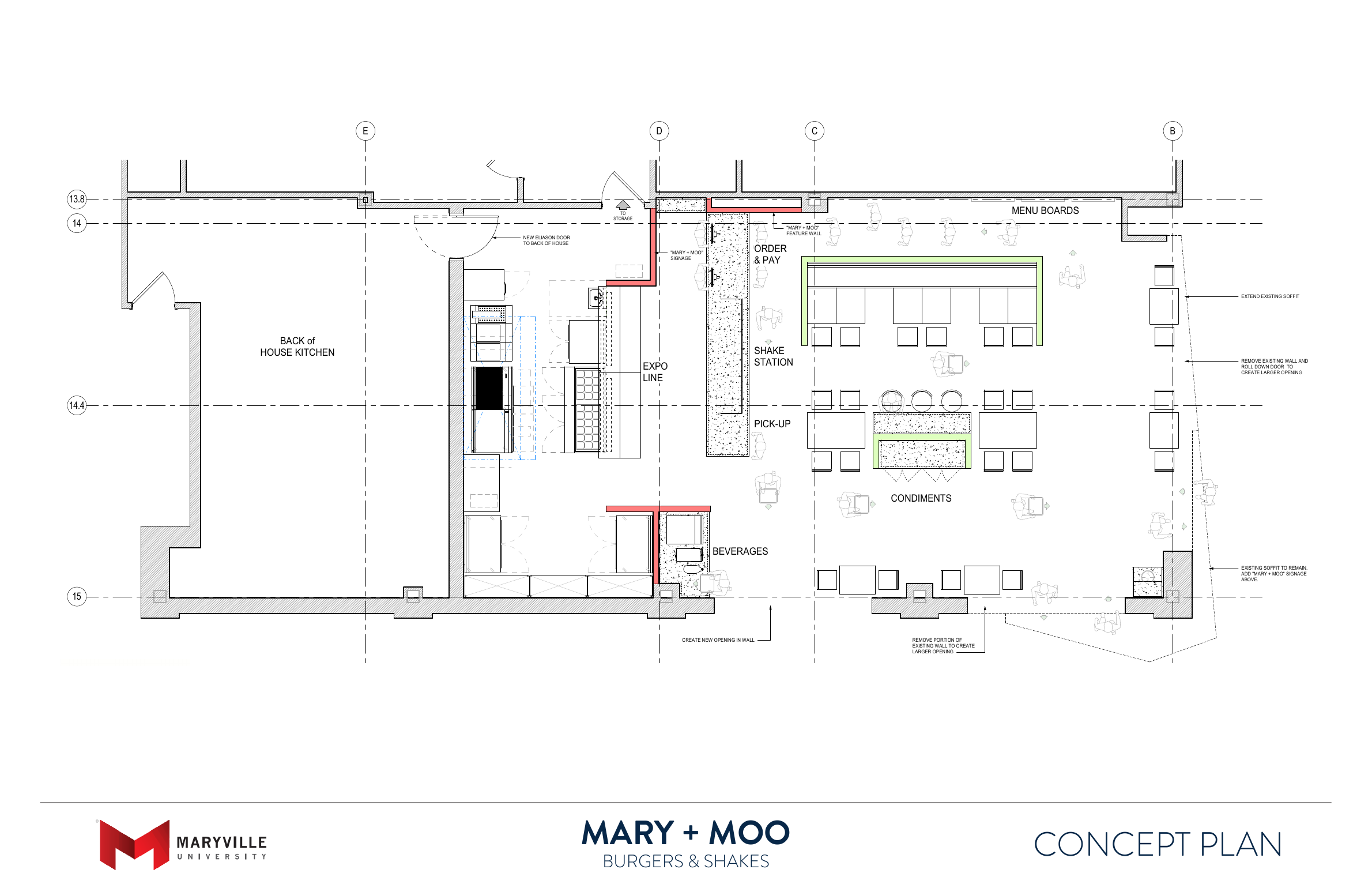 Maryville University Mary + Moo concept plan