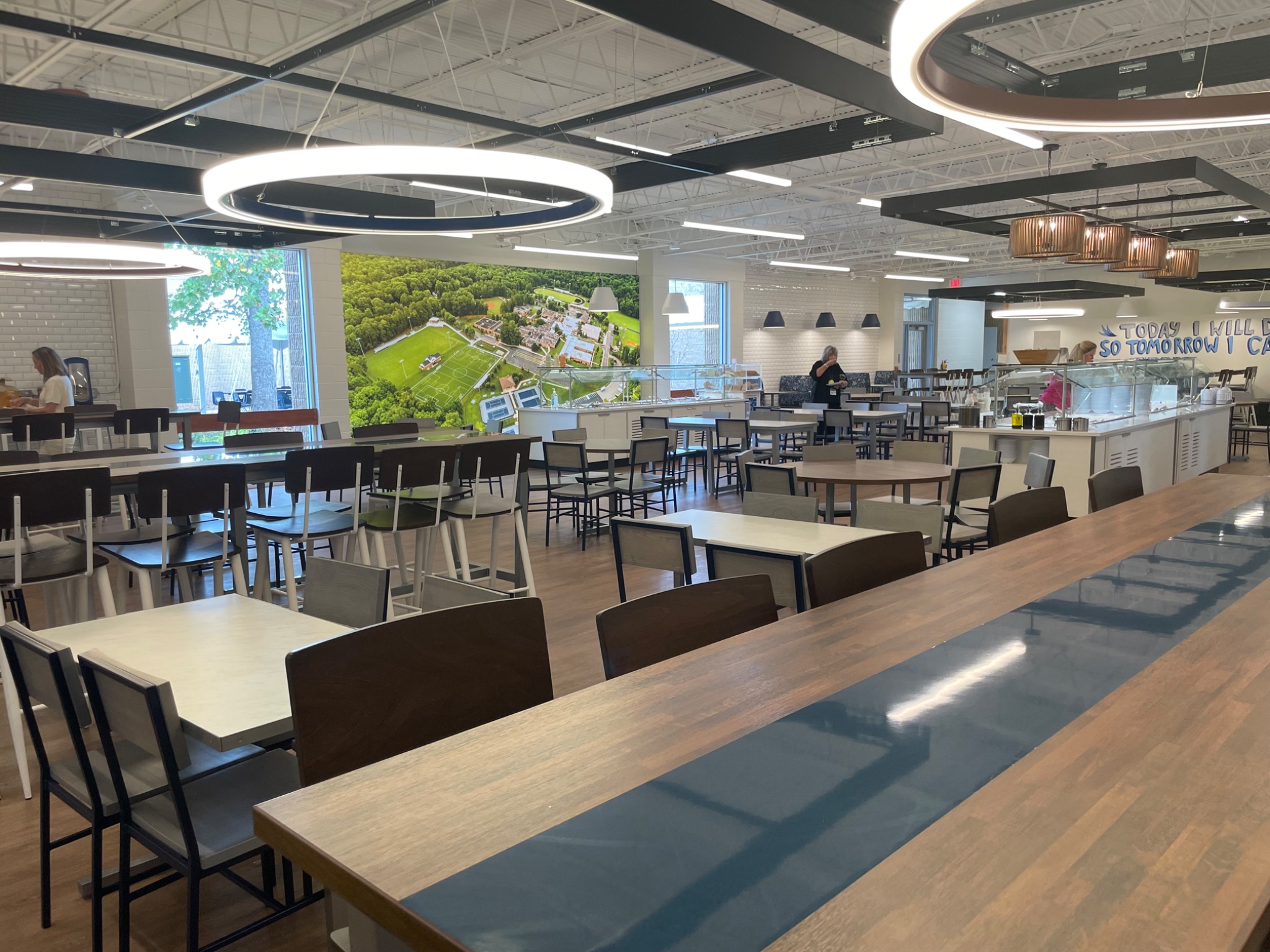 Stratford Academy finished dining commons wide view